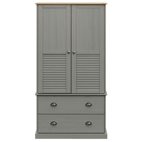 Szafa VIGO, szara, 90x55x176 cm, lite drewno sosnowe