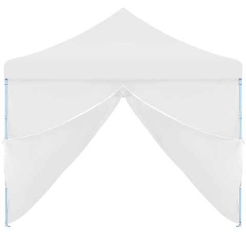 Składany namiot z 8 ścianami bocznymi, 3 x 9 m, biały