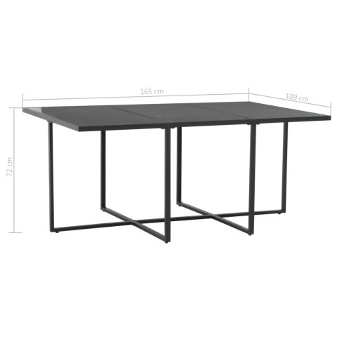 7-cz. zestaw mebli ogrodowych z poduszkami, rattan PE, czarny