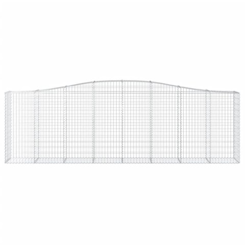 Kosze gabionowe, 15 szt, 400x50x120/140cm, galwanizowane żelazo