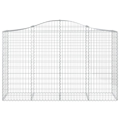 Kosze gabionowe, 4 szt, 200x50x120/140 cm, galwanizowane żelazo