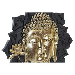Figurka Dekoracyjna DKD Home Decor 27 x 8 x 33,5 cm Czarny Złoty Budda Orientalny (2 Sztuk)
