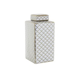 Wazon DKD Home Decor 14,5 x 14,5 x 30 cm Porcelana Złoty Biały