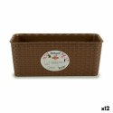 Donica Balkonowa Stefanplast Brązowy PVC 13 x 11 x 28,5 cm (12 Sztuk)