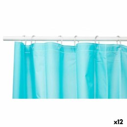 Zasłona prysznicowa Niebieski Polietylen EVA 180 x 180 cm (12 Sztuk)