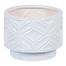 Doniczka 21,5 x 21,5 x 16,5 cm Ceramika Biały
