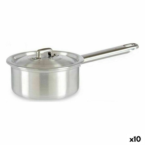 Garnek z Pokrywką Ø 12 cm Srebrzysty Aluminium 600 ml (10 Sztuk)