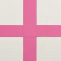 Mata gimnastyczna z pompką, 600x100x15 cm, PVC, różowa