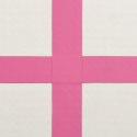 Mata gimnastyczna z pompką, 200x200x10 cm, PVC, różowa