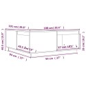 Stolik kawowy, czarny, 100x101x40,5 cm, lite drewno sosnowe