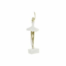 Figurka Dekoracyjna DKD Home Decor 13,5 x 12,5 x 40 cm Złoty Biały Żywica Baletnica