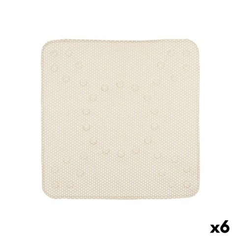 Antypoślizgowa mata prysznicowa Beżowy PVC 53 x 52,5 x 1 cm (6 Sztuk)