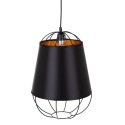 Lampa Sufitowa Czarny Złoty Metal 30 x 30 x 41 cm