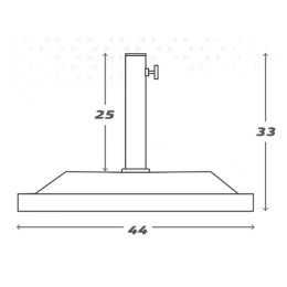 Podstawa pod parasol Aktive 44 x 33 x 44 cm Czarny Plastikowy