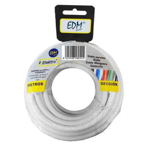 Kabel do koaksialnej Antena TV EDM 3 x 1,5 mm 20 m Biały