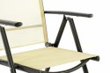 Leżak ogrodowy Krzesło tarasowe kremowe