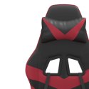 Obrotowy fotel gamingowy, czarno-bordowy, sztuczna skóra