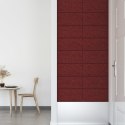 Panele ścienne, 12 szt, kolor wina, 60x30 cm, tkanina, 2,16 m²