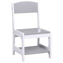 Stolik dla dzieci z 2 krzesłami, biały, MDF
