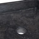 Umywalka, czarna, 40x40x10 cm, marmurowa