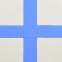 Mata gimnastyczna z pompką, 500x100x20 cm, PVC, niebieska