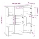 Szafka, czarna, 110,5x35x117 cm, lite drewno sosnowe