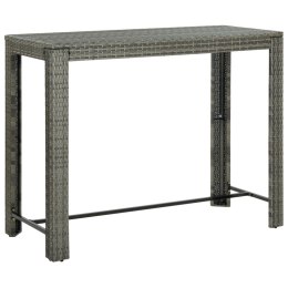 Ogrodowy stolik barowy, szary, 140,5x60,5x110,5 cm, rattan PE