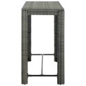 Ogrodowy stolik barowy, szary, 140,5x60,5x110,5 cm, rattan PE