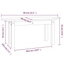 Stolik kawowy, czarny, 80x40x35 cm, lite drewno sosnowe