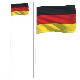 Flaga Niemiec z masztem, 6,23 m, aluminium