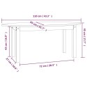 Stolik kawowy, czarny, 110x55x45 cm, lite drewno sosnowe