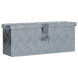 Aluminiowa skrzynia, 48,5 x 14 x 20 cm, srebrna