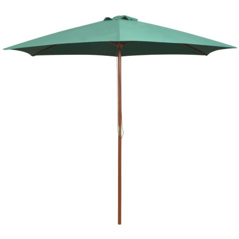 Parasol ogrodowy, 270x270 cm, drewno, zielony