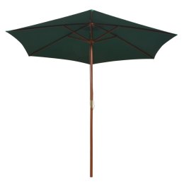 Parasol ogrodowy, 270x270 cm, drewno, zielony