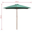 Parasol ogrodowy, 270x270 cm, drewno, zielony