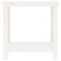 Stół roboczy, biały, 80x50x80 cm, lite drewno sosnowe
