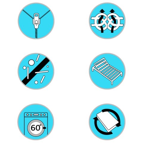 Nakładka na materac sprężynowy, 200x140x5 cm