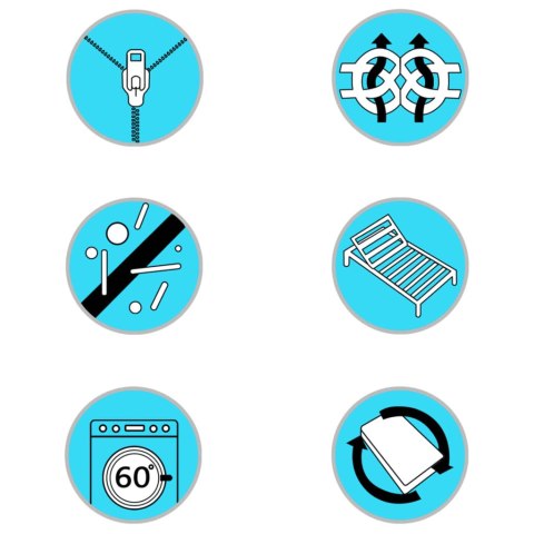 Nakładka na materac sprężynowy, 200x120x5 cm