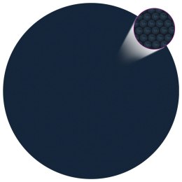 Pływająca folia solarna z PE na basen, 381 cm, czarno-niebieska