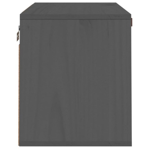 Szafka ścienna, szara, 60x30x35 cm, lite drewno sosnowe