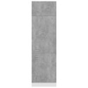 Szafka na lodówkę, szarość betonu, 60x57x207 cm, płyta wiórowa