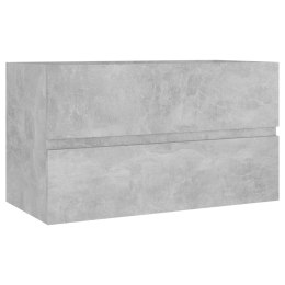 Szafka pod umywalkę, szarość betonu, 80x38,5x45 cm, płyta