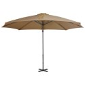 Parasol wiszący z aluminiowym słupkiem, 300 cm, taupe