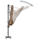 Parasol wiszący z aluminiowym słupkiem, 300 cm, taupe