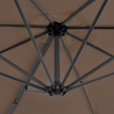 Parasol wiszący z aluminiowym słupkiem, 300 cm, taupe