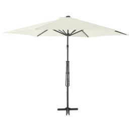 Parasol ogrodowy na słupku stalowym, 300 cm, piaskowy