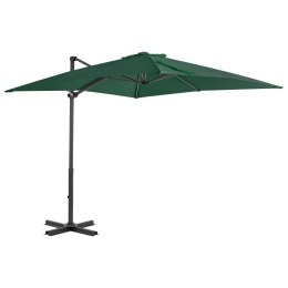 Parasol wiszący z aluminiowym słupkiem, 250x250 cm, zielony