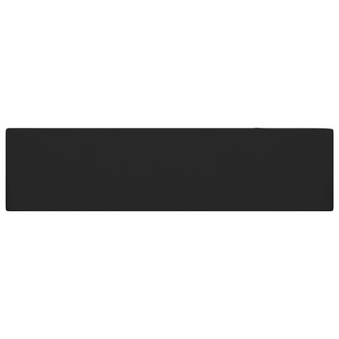 Umywalka z otworem przelewowym, ceramika, matowa czerń