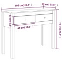 Stolik konsolowy, 100x35x75 cm, lite drewno sosnowe