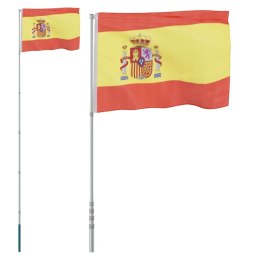 Flaga Hiszpanii z masztem, 5,55 m, aluminium